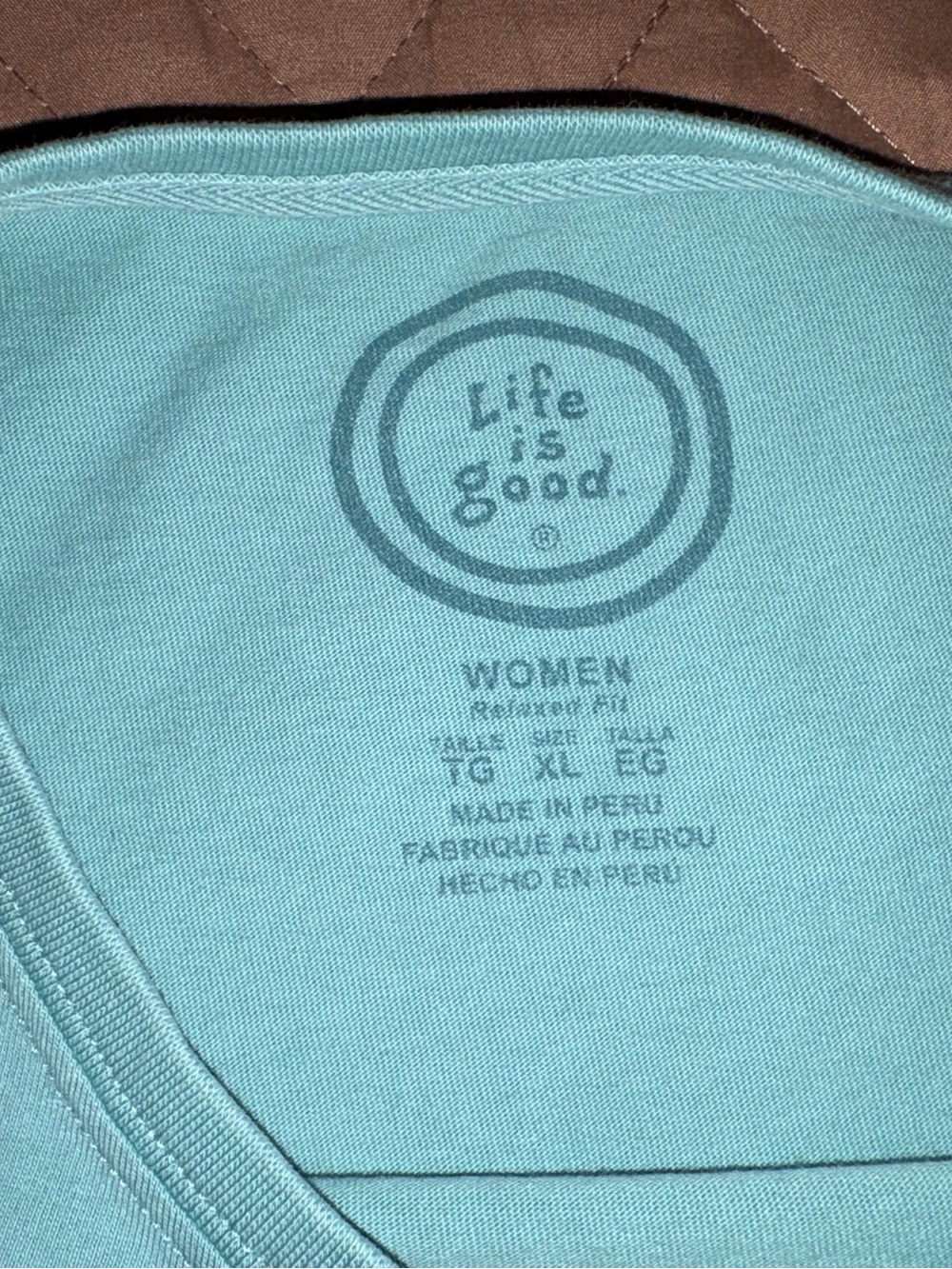 Life Is Good Horse Tee Aqua Teal Turquoise Long Sleeve Ladies XL - Picture 4 of 11